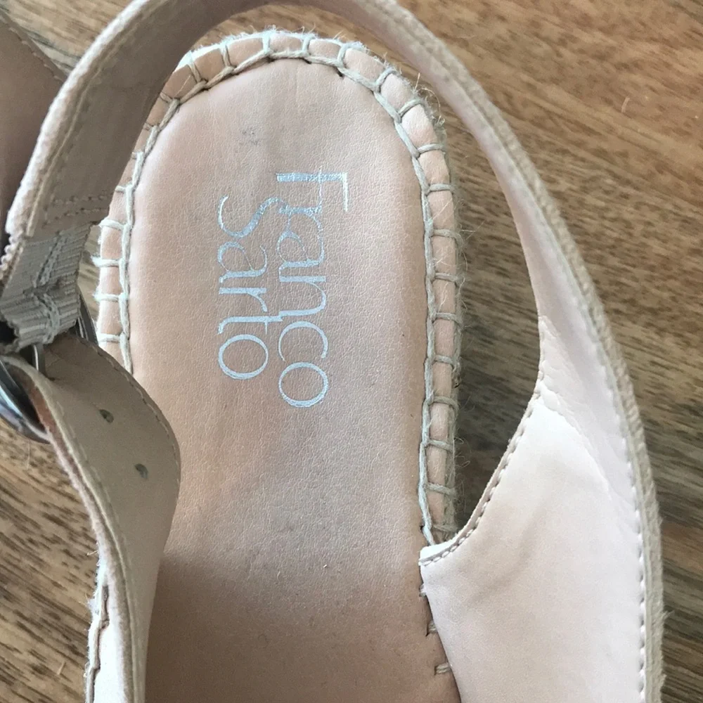Franco Sarto Beige Knot Espadrille Slingback Sandals